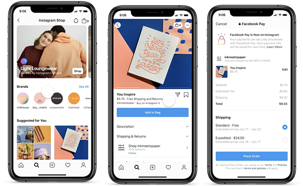 instagram inapp shopping