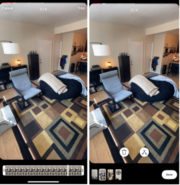trim videos and add multiple shots as needed - grin influencer marketing