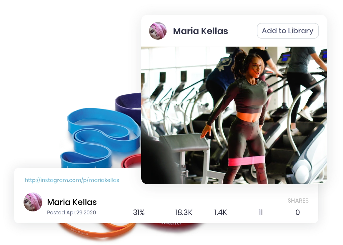Image of fitness influencer profile