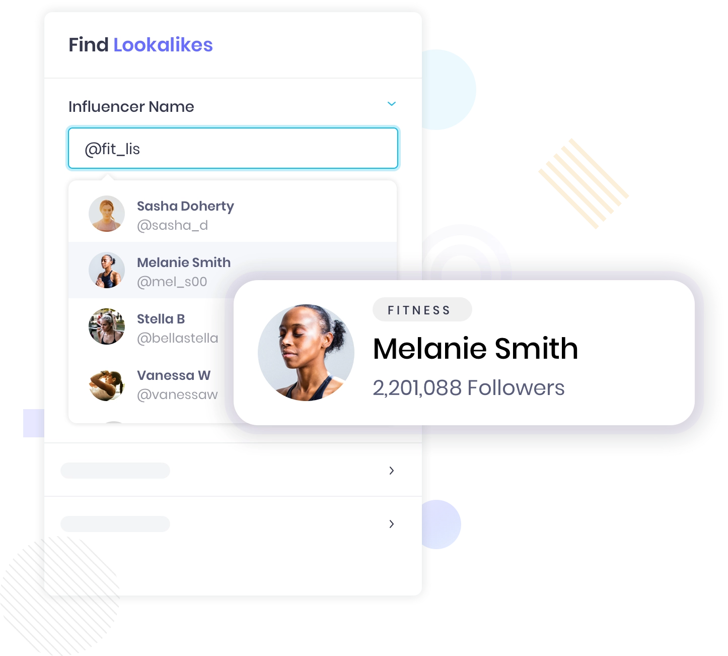 Image of finding an influencer feature