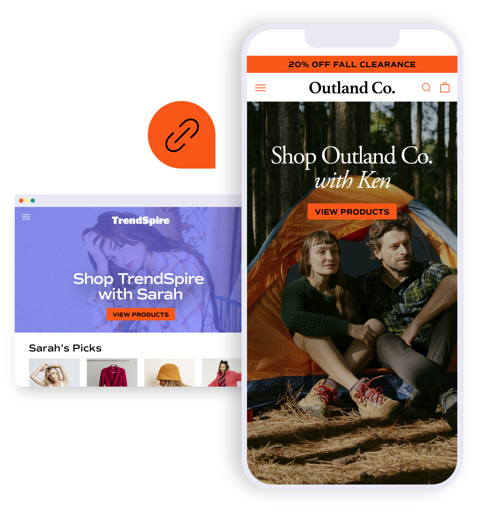 Co-branded affiliate landing pages