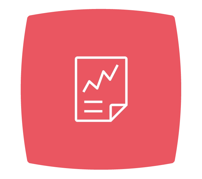 Icon of statistics on paper on a melon background