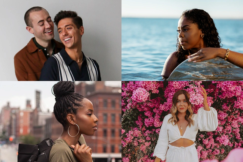 Four pictures of top Instagram models
