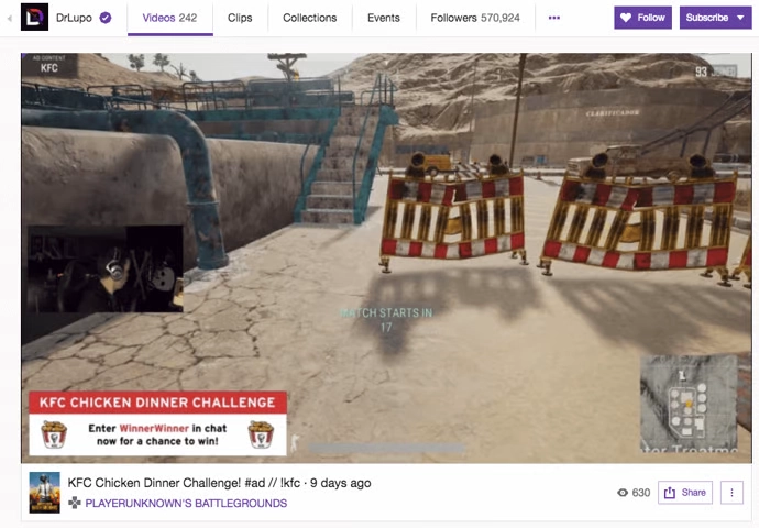 Screenshot of KFC Chicken Dinner Challenge