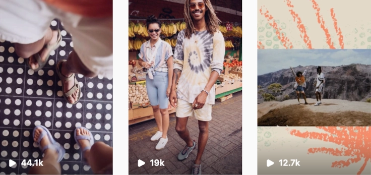 Screenshot of Teva reel page